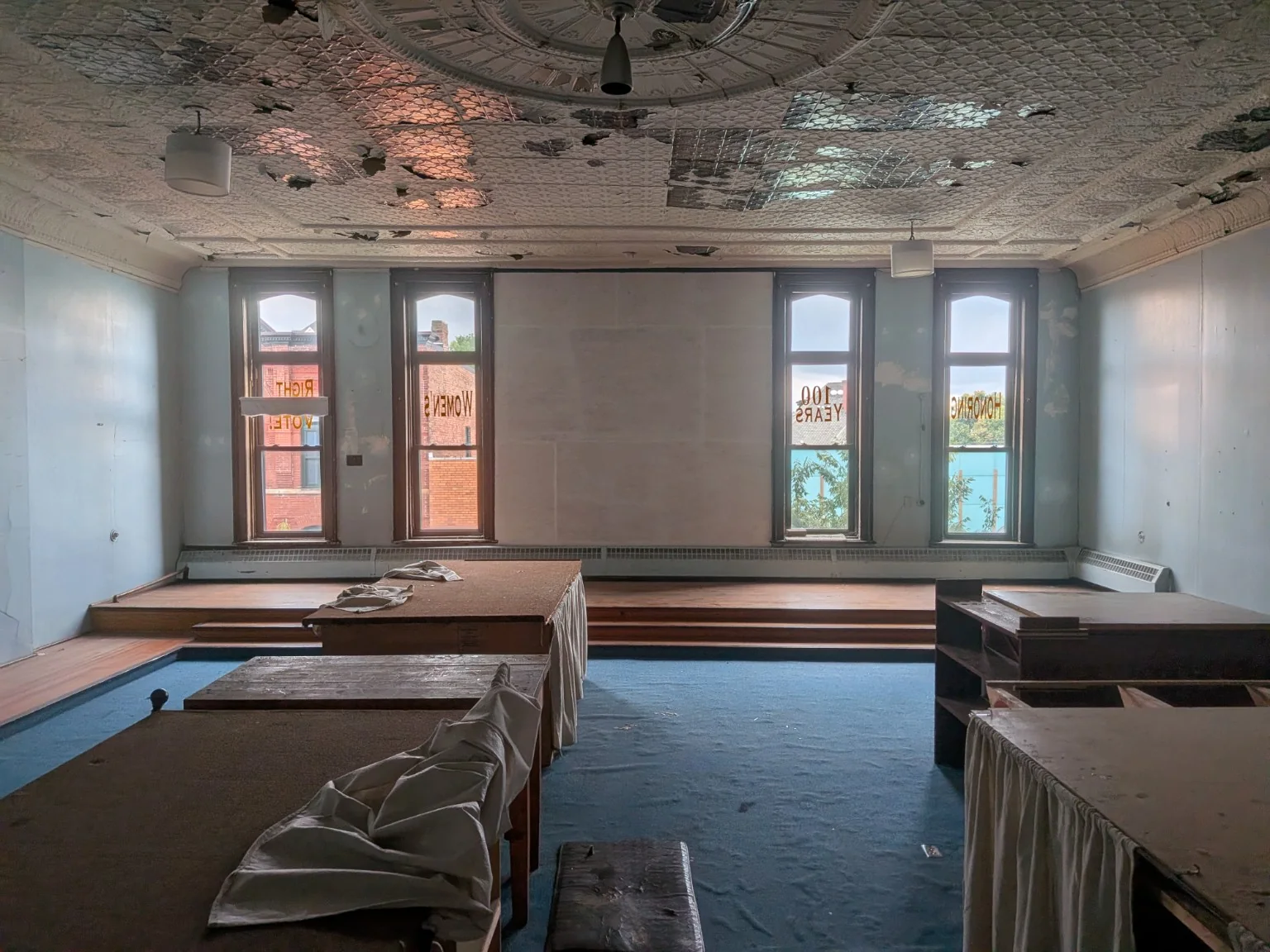 The third-floor hall at 42–44 Lake Street