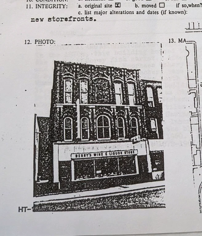 Historic photograph of the storefront at 42–44 Lake Street